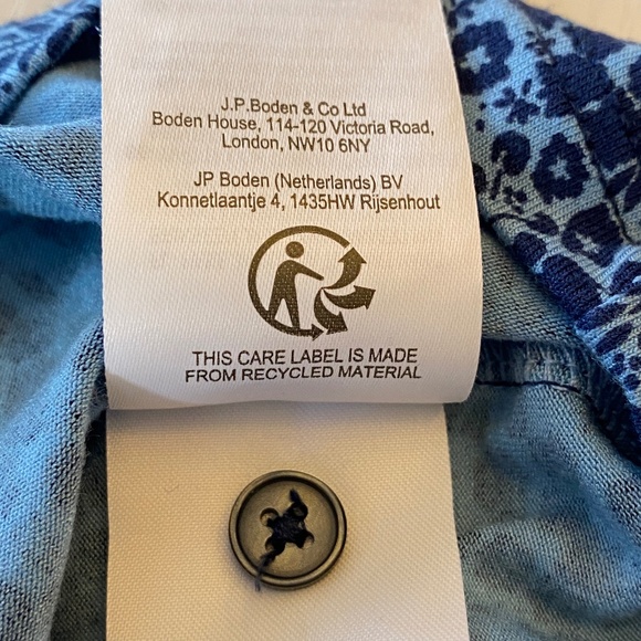 Boden Clara Jersey Dress Frost Blue Size 12 - Picture 11 of 15